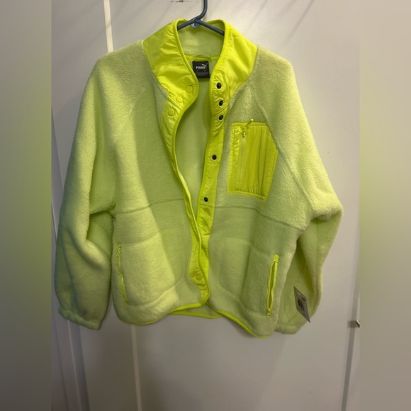 Puma Jackets & Blazers - NWT Puma Sherpa Jacket with Woven Pocket